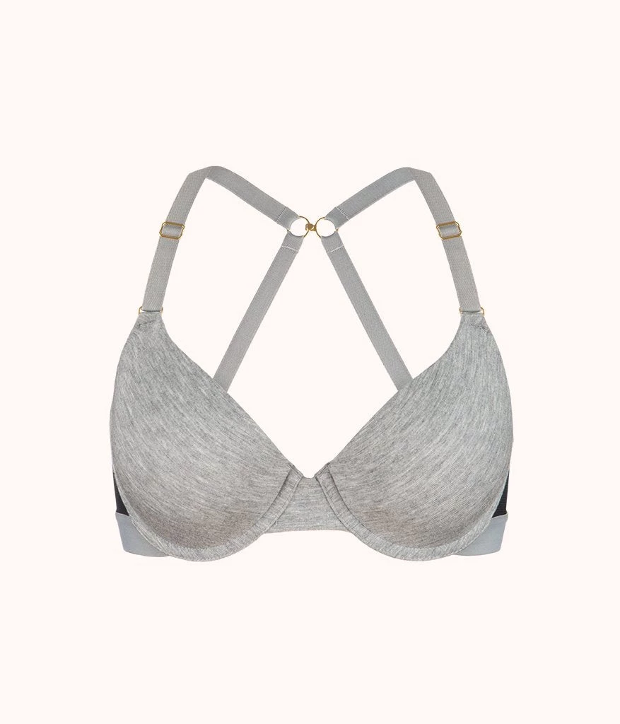 Wearlively The All-Day T-Shirt Bra Trio: Heather Gray/Jet Black/Toasted Almond Bras