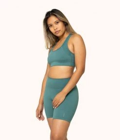 Wearlively Categories The Active Bike Short: Harbor Green