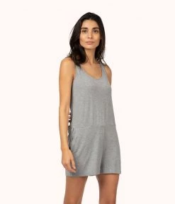 Wearlively Categories The All-Day Lounge Romper: Heather Gray