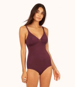 Wearlively The All-Day Maternity Bodysuit: Plum