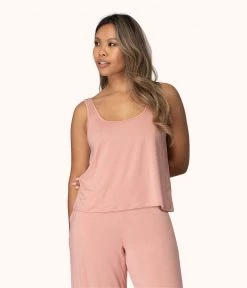 Wearlively The All-Day Scoop Tank: Shell Pink
