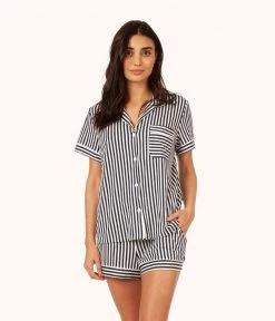 Wearlively Categories The All-Day Short Sleeve Shirt - Print: Mini Stripe Print