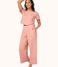 Wearlively The All-Day Wide Leg Pant: Shell Pink Categories
