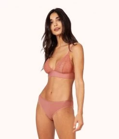 Wearlively The Crochet Lace Bralette: Matte Rose Bras