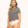 Wearlively The Cropped Tee: Charcoal Heather Grey