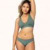 Wearlively The Eco Deep V Bralette: Harbor Green