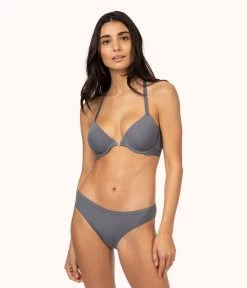 Wearlively Bras The Front Close T-Shirt Bra: Smoke