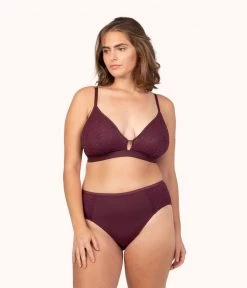 Wearlively The Lace High Waist Bikini: Plum Categories