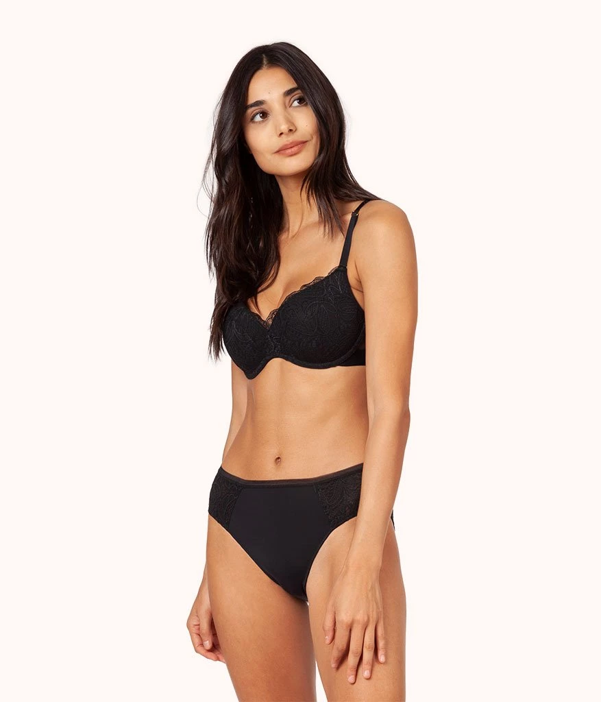 Wearlively The Lace No-Wire Push-Up: Jet Black Bras 3 Wearlively The Lace No-Wire Push-Up: Jet Black Bras