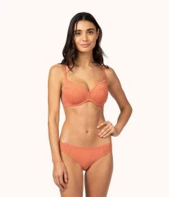 Wearlively The Lace No-Wire Push-Up: Terracotta