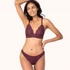 Wearlively The Long-Lined Lace Bralette: Plum