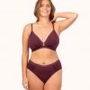 Wearlively The Luxe Trim Busty Bralette: Plum Bras