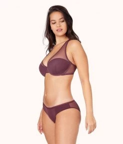Wearlively The Mesh Back Bikini: Plum