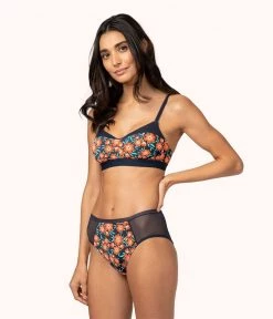 Wearlively The Mesh High Waist Bikini - Print: Poppy Floral Categories