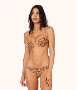 Wearlively Bras The No-Wire Push-Up - Print: Latte Leopard
