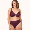 Wearlively Bras The Palm Lace Busty Bralette: Plum