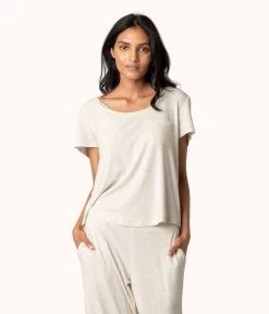 Wearlively The Ribbed Tee: Heathered Oat Categories