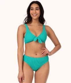 Wearlively Categories The Ruched High Waist Bikini: Aquamarine