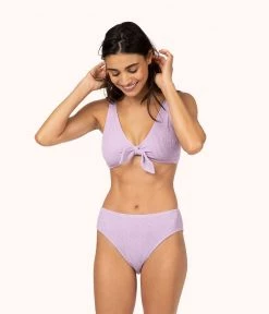 Wearlively Categories The Ruched High Waist Bikini: Lilac