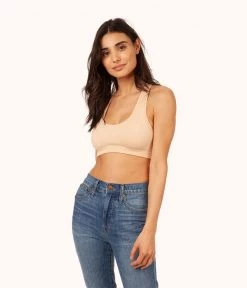 Wearlively Bras The Seamless Racerback Bralette: Toasted Almond