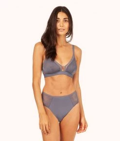 Wearlively Categories The Smooth Lace High Waist Bikini: Smoke