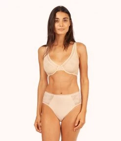 Wearlively The Smooth Lace High Waist Bikini: Toasted Almond Categories