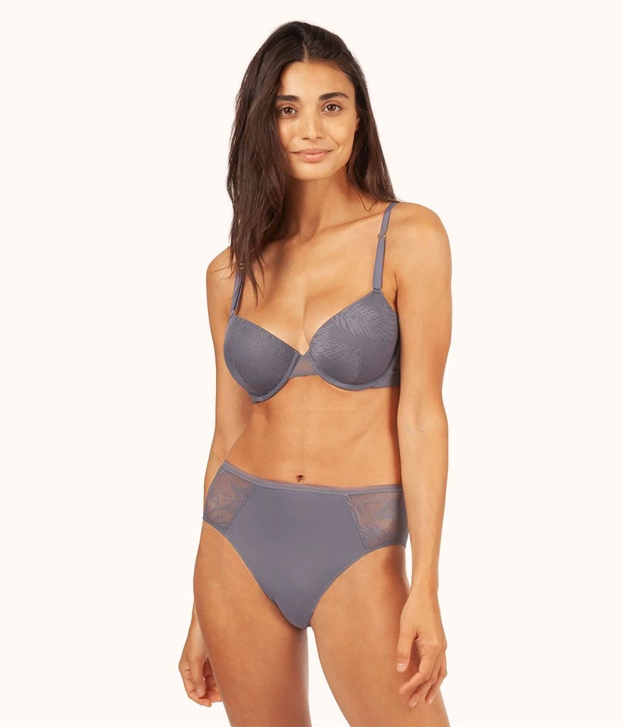 Wearlively Bras The Smooth Lace T-Shirt Bra: Smoke 3 Wearlively Bras The Smooth Lace T-Shirt Bra: Smoke