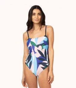 Wearlively The Straight Up One Piece - Print: Retro Floral