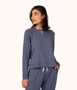 Wearlively The Terry-Soft Sweatshirt: Deep Sky