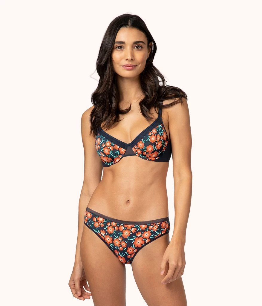 Wearlively The Unlined Balconette Bra - Print: Poppy Floral 3 Wearlively The Unlined Balconette Bra - Print: Poppy Floral