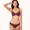 Wearlively Bras The Unlined Lace Bra: Plum