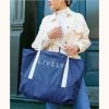 Wearlively The Jet Set Drawstring Tote: Navy/White Categories