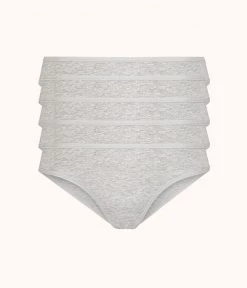 Wearlively Categories The Cotton Bikini 5-Pack: Heather Gray