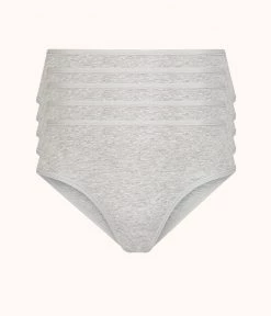 Wearlively Categories The Cotton Brief 5-Pack: Heather Gray