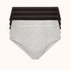 Wearlively Categories The Cotton Brief 5-Pack: Jet Black/Heather Gray