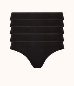 Wearlively The Cotton Thong 5-Pack: Jet Black Categories