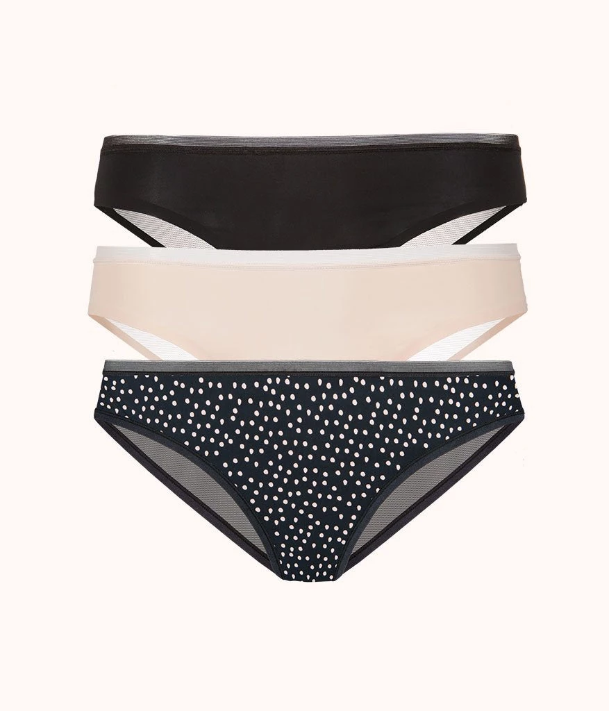 Wearlively The Mesh Back Bikini Bundle - Print: Toasted Almond/Jet Black/Painted Polka Categories