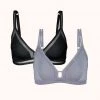 Wearlively The Mesh Trim Bralette Bundle: Jet Black/Smoke Bras