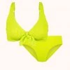 Wearlively Categories The Ruched Plunge Bralette & High Waist Swim Bundle: Electric Lime