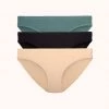 Wearlively The Seamless Bikini Bundle: Jet Black/Toasted Almond/Harbor Green