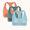 Wearlively The Seamless Racerback Bralette Trio: Terracotta/Harbor Green/Sky Blue Bras 2 Wearlively The Seamless Racerback Bralette Trio: Terracotta/Harbor Green/Sky Blue Bras