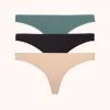 Wearlively The Seamless Thong Bundle: Jet Black/Toasted Almond/Harbor Green Categories