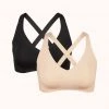 Wearlively Bras The Sleek Crossback Bralette Bundle: Toasted Almond/Jet Black