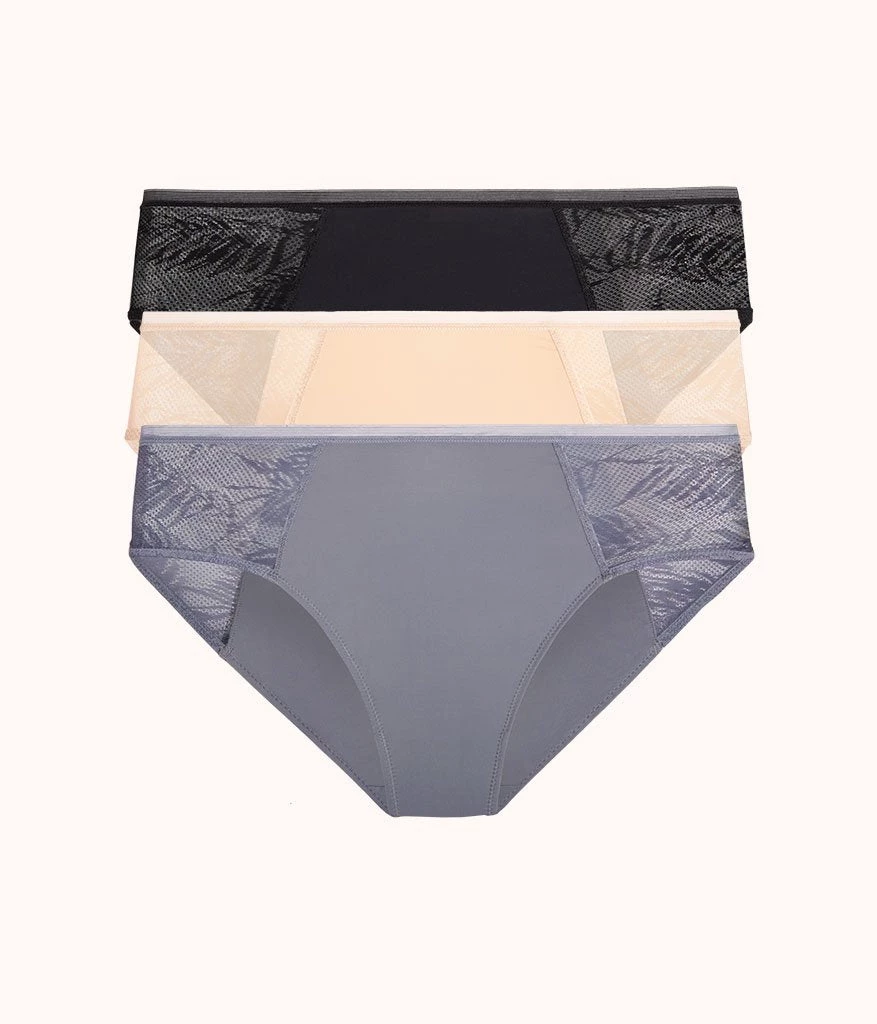 Wearlively The Smooth Lace High Waist Bikini Bundle: Toasted Almond/Jet Black/Smoke