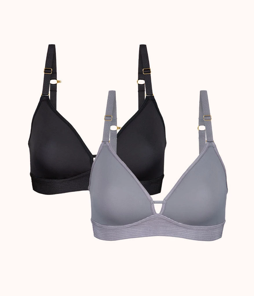 Wearlively The Spacer Bra Bundle: Jet Black/Smoke 3 Wearlively The Spacer Bra Bundle: Jet Black/Smoke