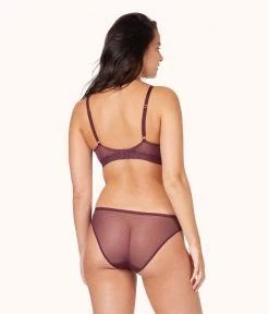 Wearlively The Mesh Back Bikini: Plum