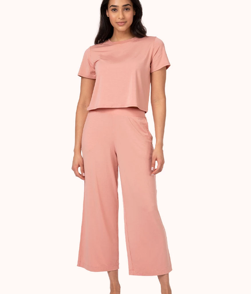Wearlively The All-Day Classic Tee & Pant Bundle: Shell Pink