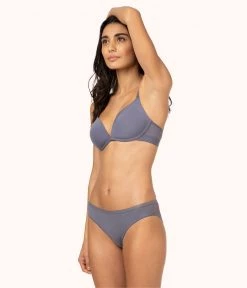 Wearlively The Deep V No-Wire Push-Up Bundle: Jet Black/Smoke Bras