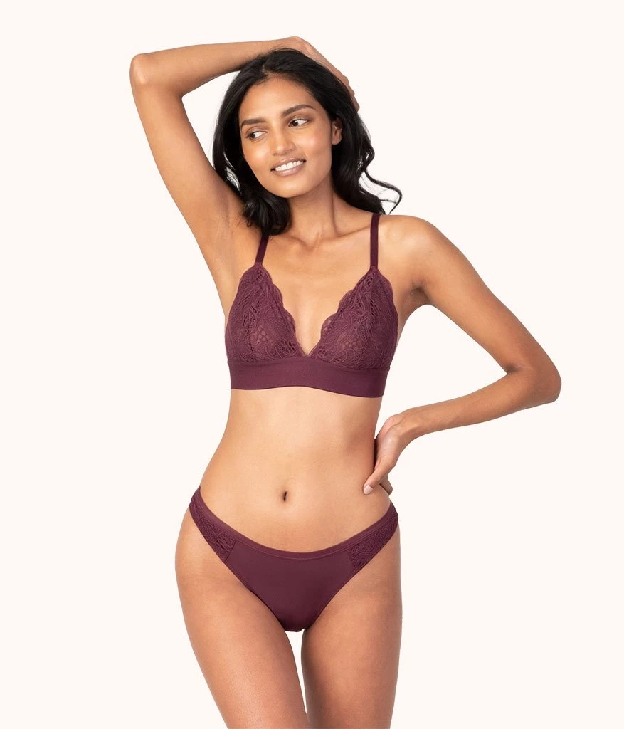 Wearlively The Long-Lined Lace Bralette Trio: Toasted Almond/Jet Black/Plum Bras 4 Wearlively The Long-Lined Lace Bralette Trio: Toasted Almond/Jet Black/Plum Bras