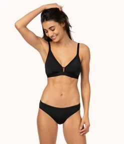 Wearlively The Mesh Trim Padded Bralette Trio: Toasted Almond/Jet Black/Smoke